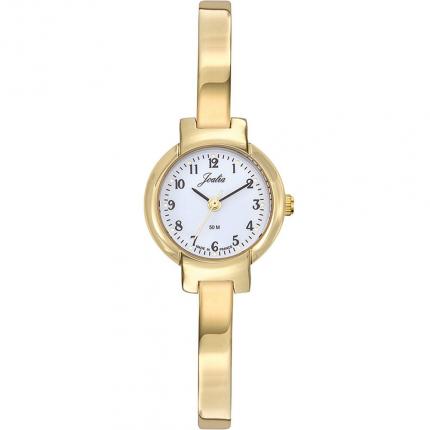 Petite montre femme made in France de marque Joalia en acier doré